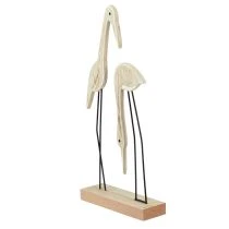 Prodotto Supporto in legno per coppia di gru naturale 27,5×13 cm 2 pz