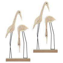 Prodotto Supporto in legno per coppia di gru naturale 27,5×13 cm 2 pz