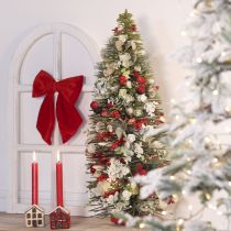 Prodotto Albero di Natale artificiale verde con supporto per decorazione da tavolo, 90 cm