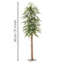Prodotto Abete artificiale con decorazioni innevate, inverno e Natale, 95 cm