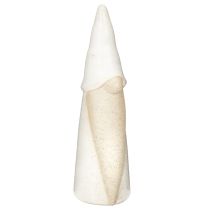 Prodotto Statuetta decorativa di gnomo da appoggio, decorazione natalizia, in ceramica, 22 cm