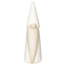 Prodotto Statuetta decorativa di gnomo da appoggio, decorazione natalizia, in ceramica, 22 cm