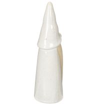 Prodotto Statuetta decorativa di gnomo da appoggio, decorazione natalizia, in ceramica, 22 cm
