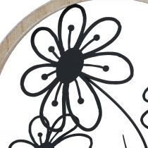 Prodotto Decorazione da tavolo con fiori in metallo, decorazione a molla in metallo legno H19 cm