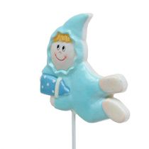 Spina deco bambino rosa, blu 5 cm L25 cm 4 pezzi