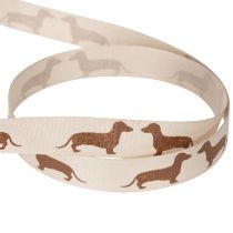 Prodotto Nastro regalo con motivo a bassotto per lavori fai da te e artigianato, 15 mm x 18 m
