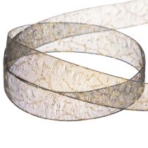 Prodotto Nastro decorativo, nastro in organza trasparente per decorazioni da tavola, larghezza 15 mm, lunghezza 20 m.