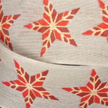 Prodotto Nastro decorativo con stelle rosse, largo 40 mm, lungo 15 m.
