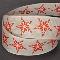 Prodotto Nastro decorativo con stelle rosse, largo 40 mm, lungo 15 m.