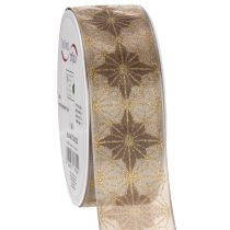 Prodotto Nastro decorativo con stelle, nastro regalo con bordo dimensionalmente stabile, larghezza 40 mm, lunghezza 20 m