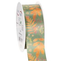 Prodotto Nastro decorativo con motivo a foglie, decorazione autunnale, 40 mm x 15 m