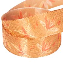 Prodotto Nastro regalo autunnale con foglie per confezioni creative, 25 mm, 18 m