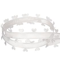 Prodotto Nastro decorativo bianco con cuoricini per idee creative di bricolage, 20 mm x 15 m