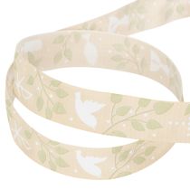 Prodotto Nastro per Cresima, Prima Comunione e Battesimo - Beige, largo 25 mm, lungo 20 m