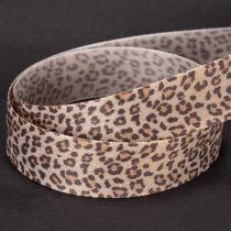 Prodotto Nastro regalo con stampa animalier leopardata, largo 25 mm e lungo 18 m.