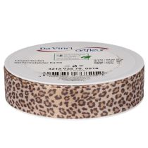 Prodotto Nastro regalo con stampa animalier leopardata, largo 25 mm e lungo 18 m.