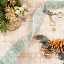 Prodotto Nastro regalo con renne e alberi di Natale, 40 mm x 18 m