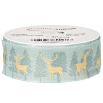Prodotto Nastro regalo con renne e alberi di Natale, 40 mm x 18 m