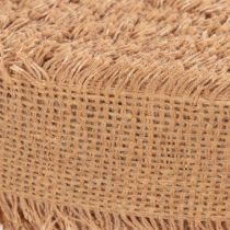 Prodotto Nastro decorativo in cotone, stile rustico, con frange, 40 mm, 30 m