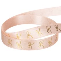 Prodotto Nastro regalo con fiocchi dorati, 15 mm, 18 m