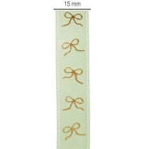 Prodotto Nastro decorativo con fiocchi dorati, in rotolo, largo 15 mm e lungo 18 m.