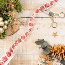 Prodotto Nastro decorativo con fiocchi di neve, per confezioni regalo, tema invernale, 25 mm x 20 m