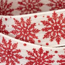 Prodotto Nastro decorativo con fiocchi di neve, per confezioni regalo, tema invernale, 25 mm x 20 m