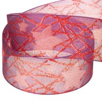 Prodotto Nastro decorativo scintillante con motivo a stelle per decorazioni natalizie, 40 mm x 15 m