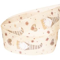 Prodotto Nastro decorativo con gnomi e cuori per regali e lavori creativi, 40 mm x 15 m