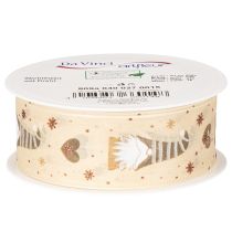 Prodotto Nastro decorativo con gnomi e cuori per regali e lavori creativi, 40 mm x 15 m