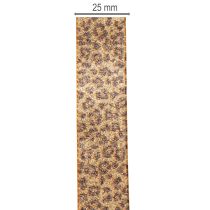 Prodotto Nastro regalo con stampa leopardata per decorazioni creative e composizioni floreali, 25 mm x 20 m