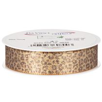 Prodotto Nastro regalo con stampa leopardata per decorazioni creative e composizioni floreali, 25 mm x 20 m