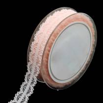 Nastro in pizzo rosa 26mm 20m