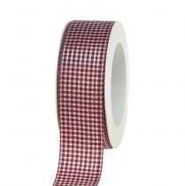 Nastro regalo nastro decorativo a quadretti rosso bianco 40mm 20m