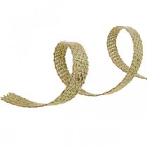 Nastro decorativo iuta verde, natura 12mm Nastro di iuta colorato decorazione iuta 10m