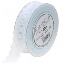 Prodotto Nastro con pizzo, decorazione di nozze, nastro decorativo Bianco L35mm L20m