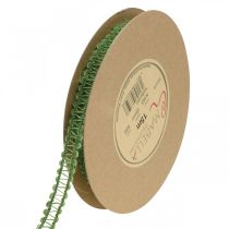 Prodotto Nastro di iuta per decorazione, nastro regalo naturale, nastro decorativo verde 15mm 15m