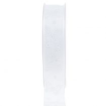 Nastro in organza bianco farfalla 25mm 20m
