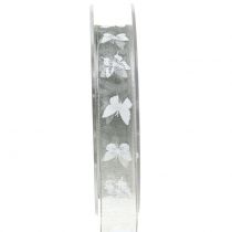 Nastro organza farfalla grigio 15mm 20m