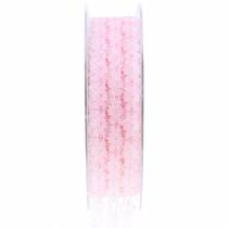 Nastro in pizzo rosa 20mm 20m