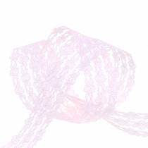 Nastro in pizzo rosa 20mm 20m