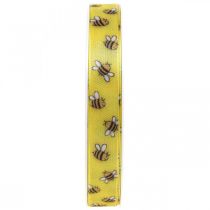 Prodotto Nastro decorativo primavera giallo, nastro con api B15mm L20m