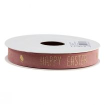 Prodotto Nastro in velluto Nastro decorativo Buona Pasqua rosa 15 mm 5 m