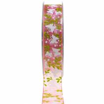 Prodotto Nastro di organza farfalla 25 mm nastro decorativo rosa nastro regalo 20 m