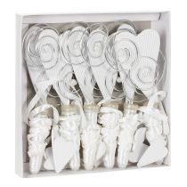 Prodotto Appendiabiti da panchina con tubo e cuore, 18 cm, 6 pezzi