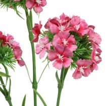 Artificiale Sweet William Pink fiori artificiali garofani 55 cm pacco di 3 pezzi