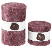 Prodotto Feltro artigianale Nastro decorativo in feltro di bacche L7/15 cm L1/1 m set di 2