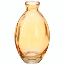 Prodotto Vaso bulboso in vetro mini vasi arancioni Ø7cm H12cm 6 pezzi