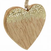 Prodotto Decorazione natalizia stella/cuore/albero, ciondolo in legno, decorazione dell&#39;Avvento H10/12,5 cm 3 pezzi