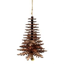 Addobbo natalizio Albero di Natale da sospendere con campana Colore rame 40 cm